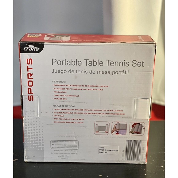 Portable Table Tennis Ping Pong Set Crane Sports New Unused Open Box - Picture 2 of 4